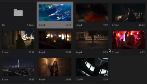 Multiple video files in media library Premiere 